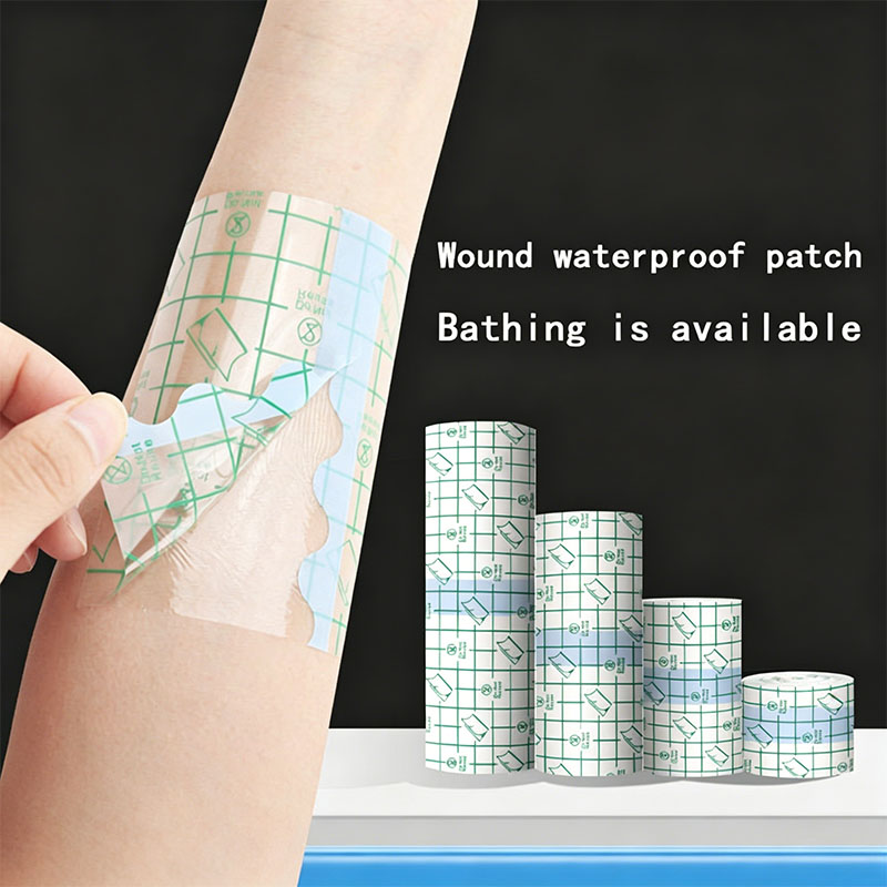 Medical Tape - เทปกาวทางการแพทย์แบบใส ป้องกันน้ำ สำหรับยึดติดแผล ฟิล์ม PU พร้อมสำลี