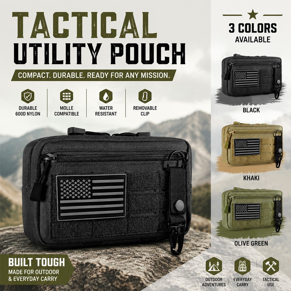 First Aid Kit - กระเป๋าอเนกประสงค์แบบยุทธวิธี Molle EDC สำหรับชุดปฐมพยาบาลกลางแจ้ง กระเป๋าคาดเอวขนาดกะทัดรัด กระเป๋าอุปกรณ์ฉุกเฉิน