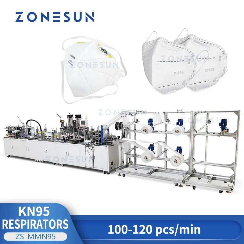 Surgical Mask - เครื่องผลิตหน้ากากอนามัย ZONESUN ZS-MMN95 N95 แบบผ่าตัด สายการผลิตอัตโนมัติสำหรับหน้ากากทางการแพทย์
