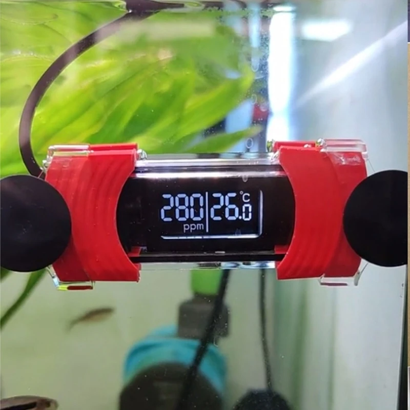Thermometer Digital - เทอร์โมมิเตอร์สำหรับตู้ปลาแบบดิจิทัล กันน้ำ พร้อมเซ็นเซอร์วัดอุณหภูมิสำหรับตู้ปลาในน้ำจืด และหัววัดแบบดูดติดผนัง สำหรับทดสอบคุณภาพน้ำ
