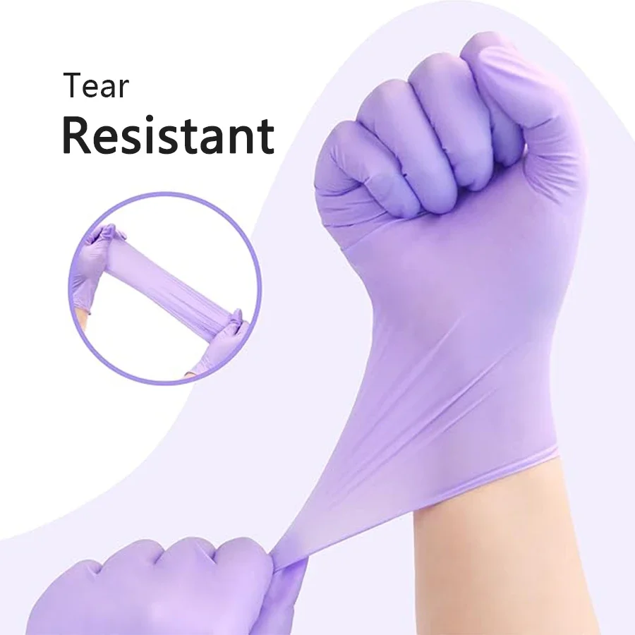 10-100 ชิ้นถุงมือไนไตรล์สีม่วง - Medical Gloves บทวิจารณ์และราคา