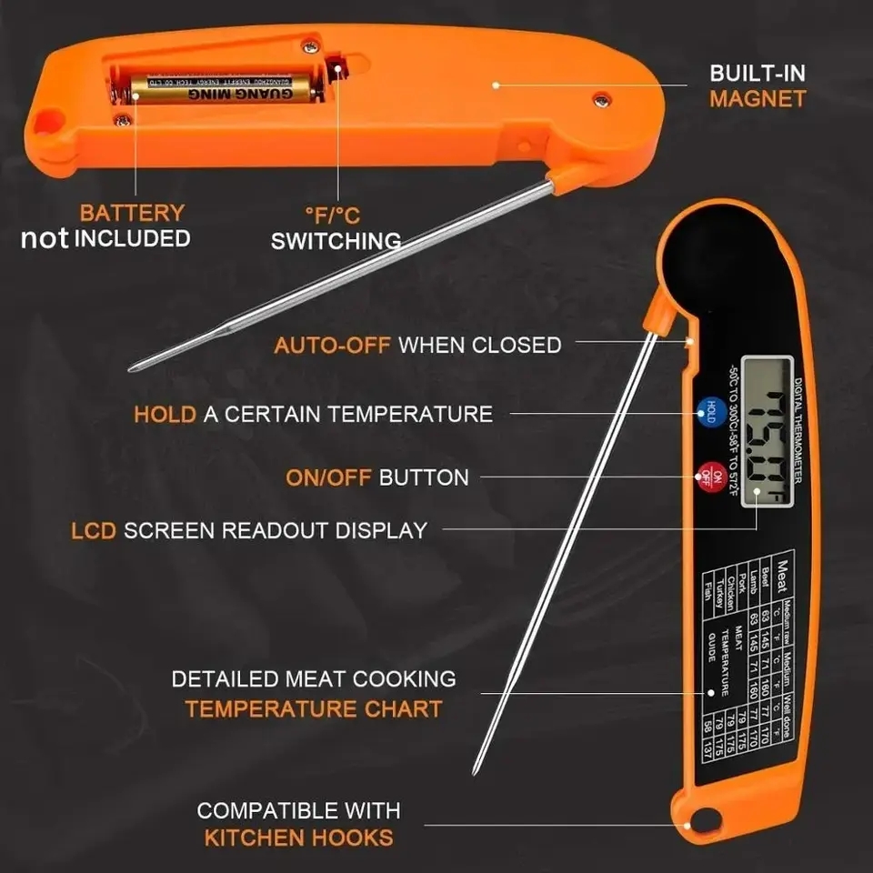 1 ชิ้น เครื่องวัดอุณหภูมิอาหาร - Thermometer Digital บทวิจารณ์และราคา