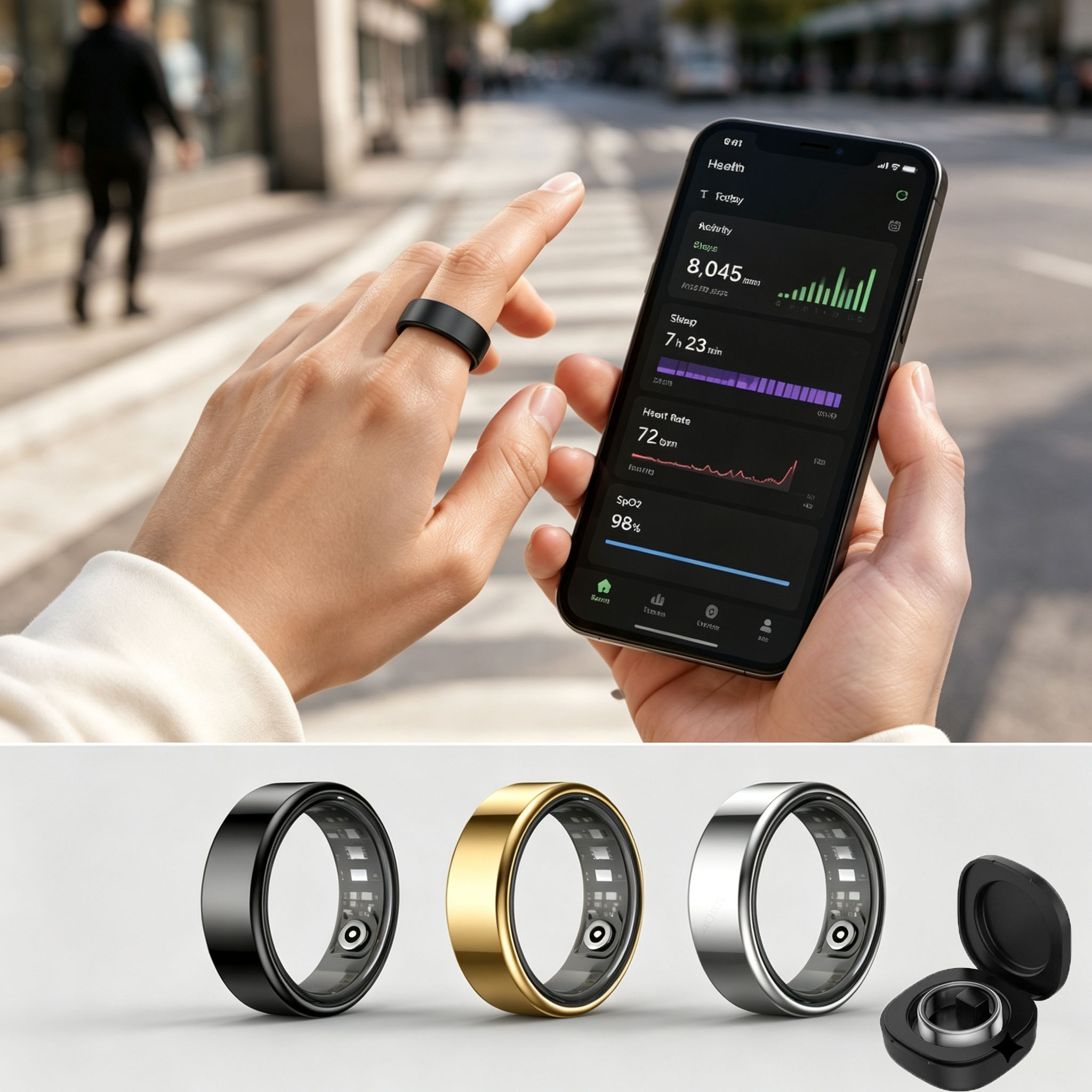 แหวนอัจฉริยะ วัดอัตราการเต้นขอ - Blood Pressure Monitor บทวิจารณ์และราคา