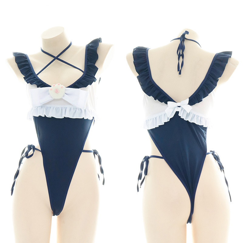 ชุดว่ายน้ำวันพีซขอบระบายน่ารัก - Bandage บทวิจารณ์และราคา