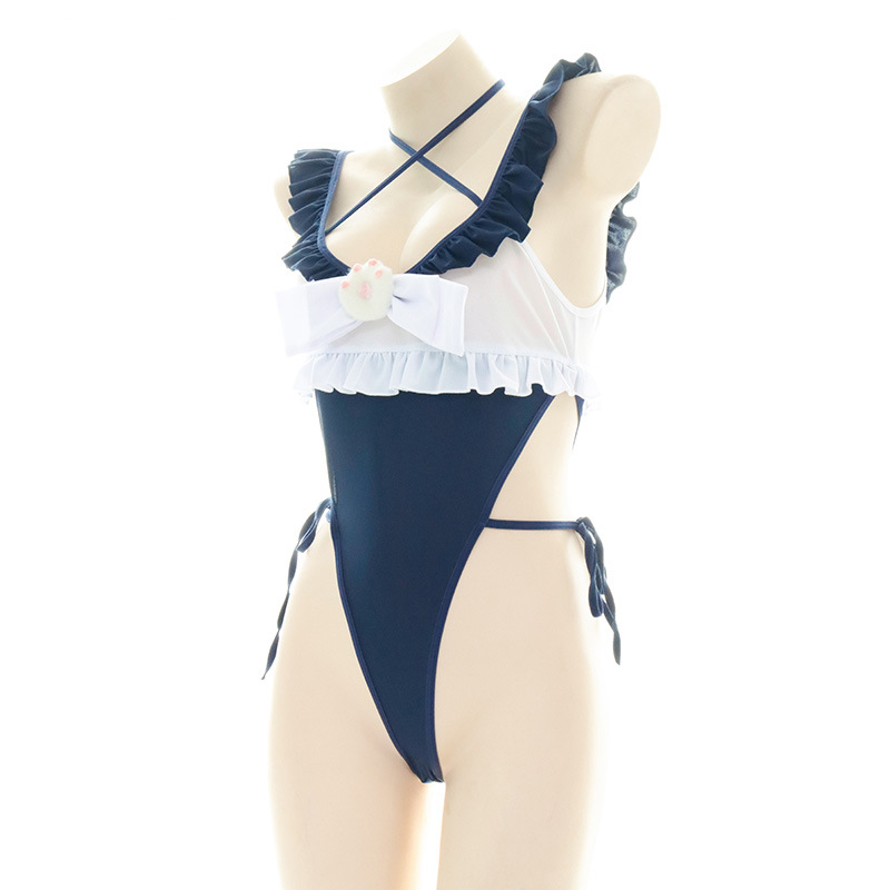 ชุดว่ายน้ำวันพีซขอบระบายน่ารัก - Bandage บทวิจารณ์และราคา